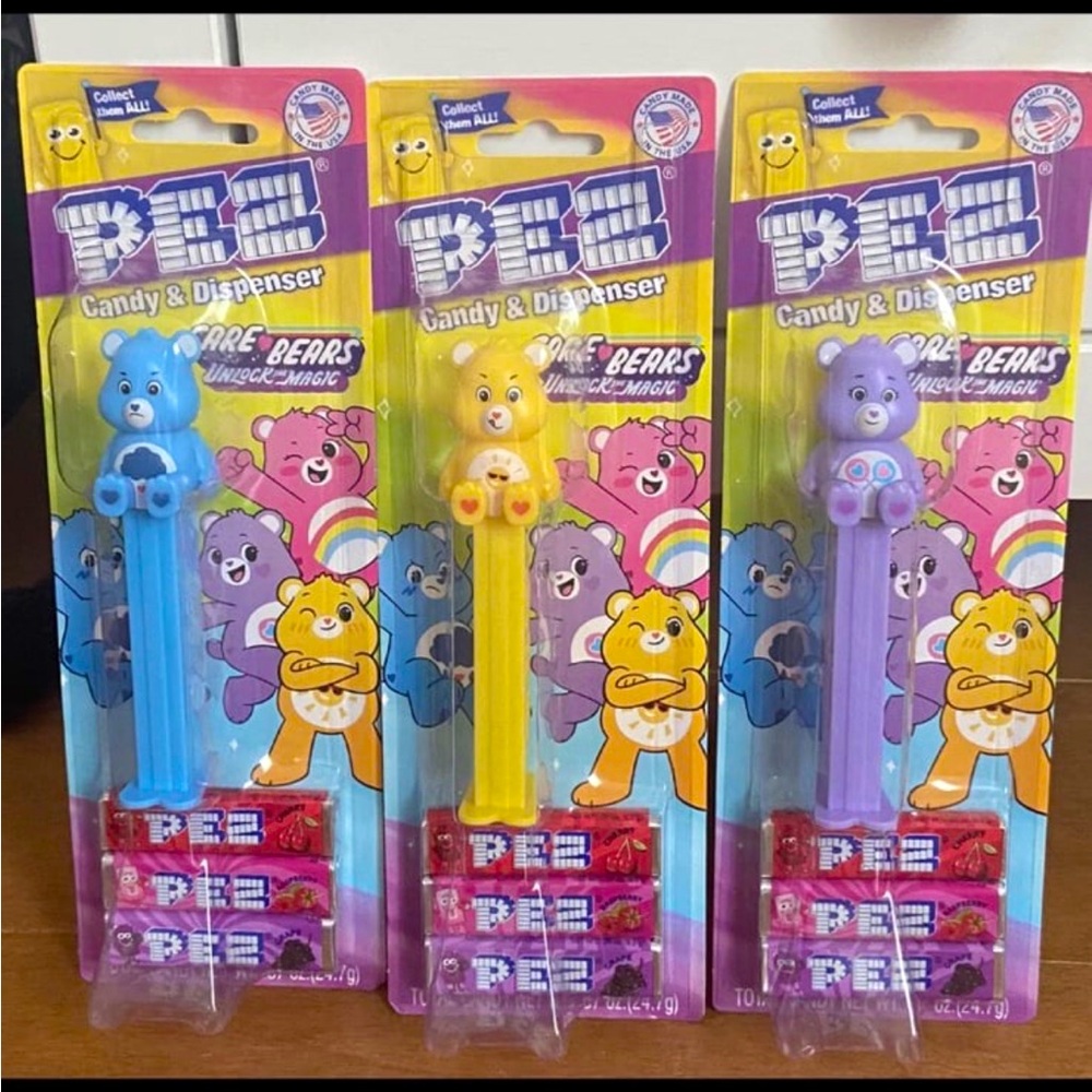 PEZ Care Bears Set of 3 Funshine Share Grumpy Bear NIB 2022 Release